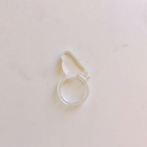 Clear Fashion Modern Cut-Out Silhouette Ring, Perched Bird